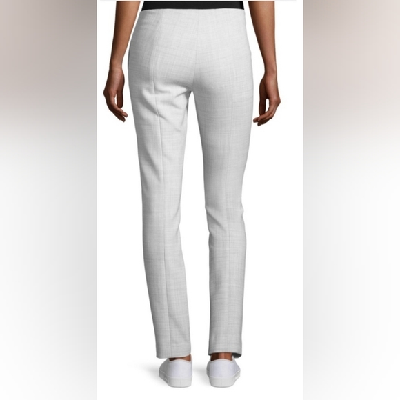 Theory Tennyson Pioneer Gray Stretch Twill Straight Leg Seamed Ankle Pant Size 8 - Picture 3 of 16